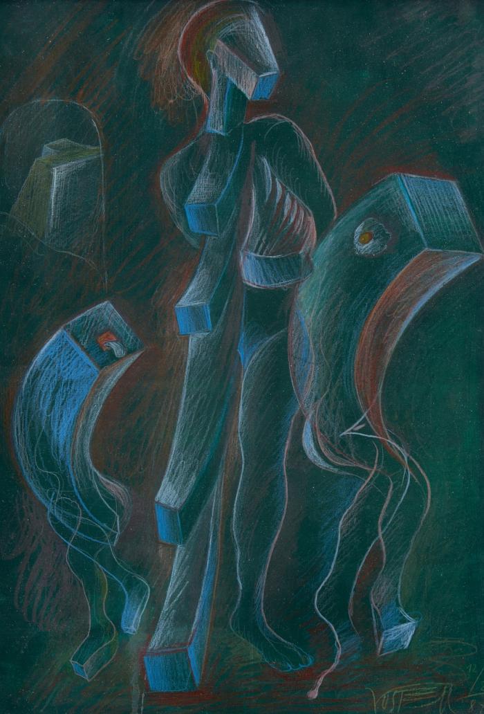 OHNE TITEL (FIGUR UND PFERD)