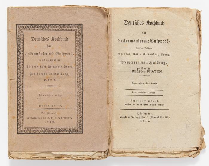 Deutsches Kochbuch für Leckermäuler und Guippees. Dritte verbesserte Auflage. 2 Teile in 2 Bden.
