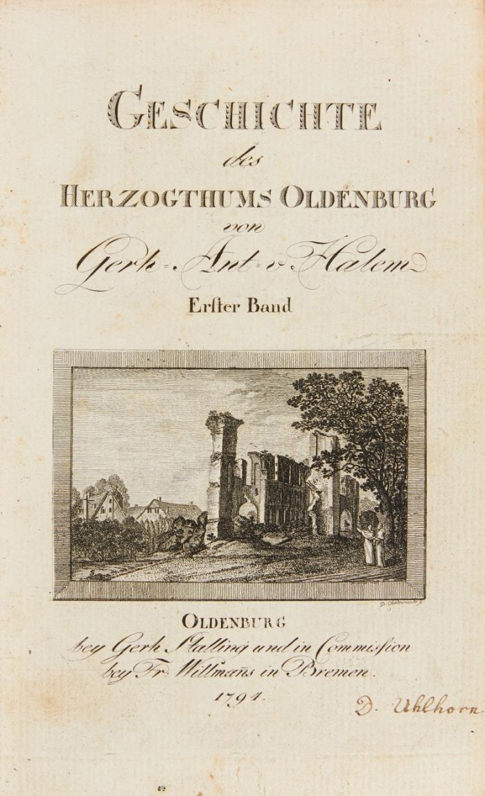 Geschichte des Herzogthums Oldenburg. 3 Bde.