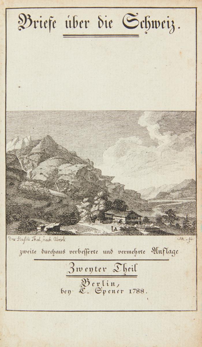 Briefe über die Schweiz. 2. verm. und verb. Aufl. 4 Bände.