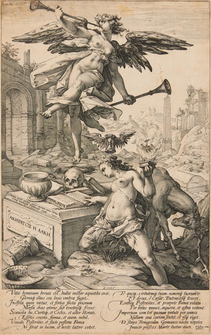 Allergorie mit Fama und Historia.