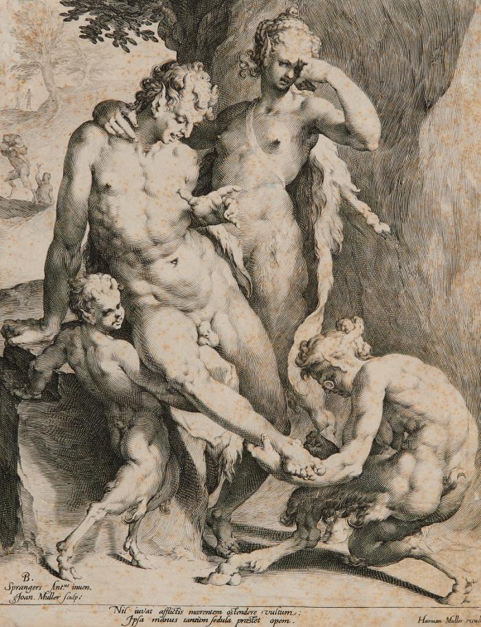 Oreade, einem Faun einen Dorn aus dem Fuße ziehend.