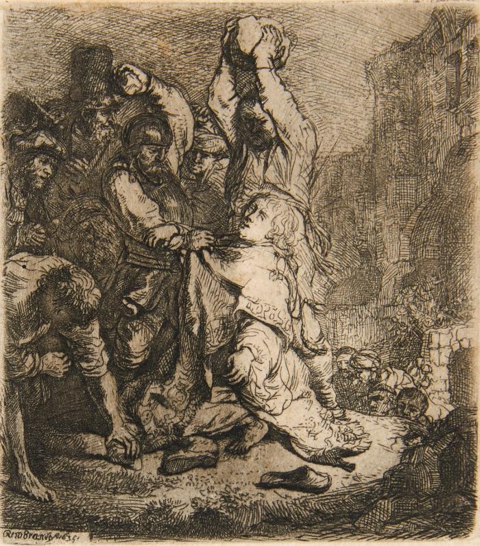 Die Steinigung des heiligen Stephanus.
