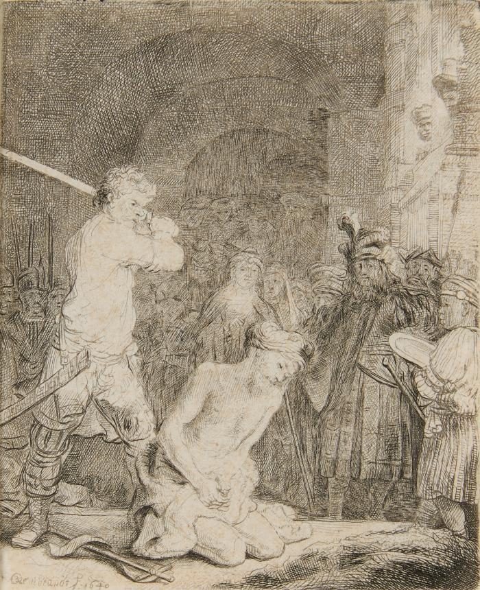 Die Enthauptung Johannes des Täufers.