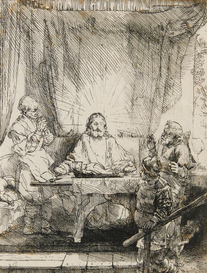 Christus in Emmaus (große Platte).