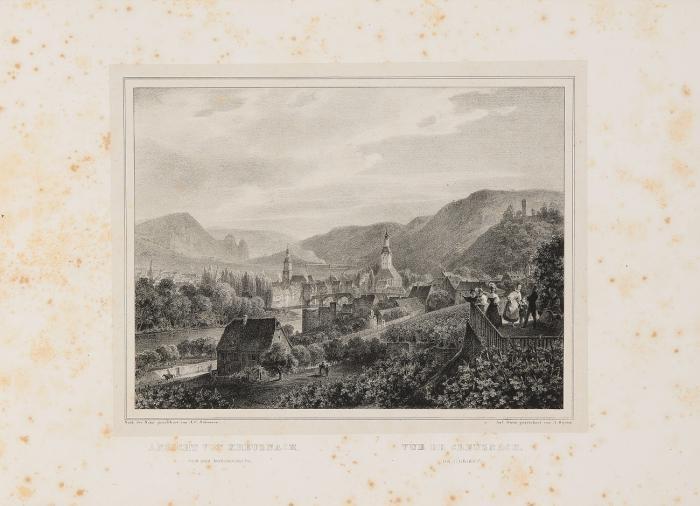 Das Nahe-Thal. Von dem Ursprunge der Nahe bis zu ihrer Mündung in den Rhein. Nach der Natur aufgenommen. Auf Stein gezeichnet von A. Borum und A. Brandmayer.