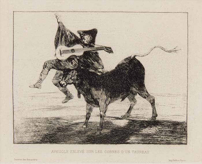Dios se lo Pague a Vsted (Aveugle enlevé sur les cornes d'un taureau). 1867.