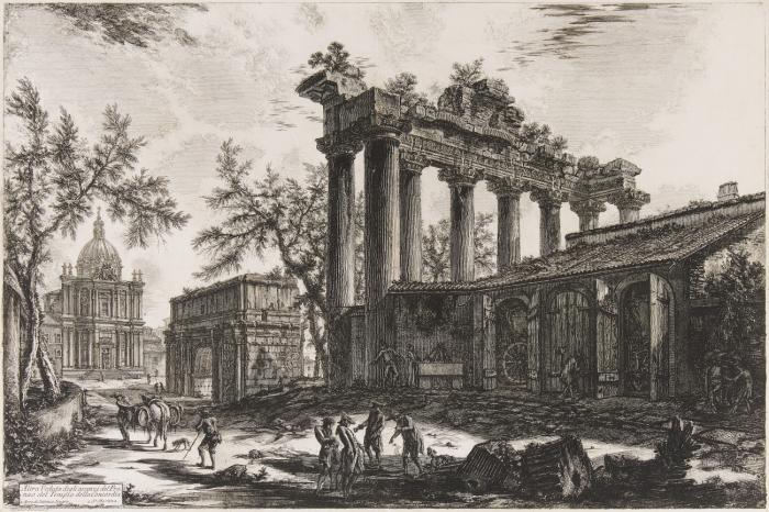Altra Veduta degli avanzi del Pronao del Tempio della Concordia.