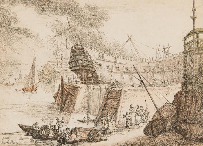 Perry's Dock, Blackwall (Brunswick Dock). 1806.