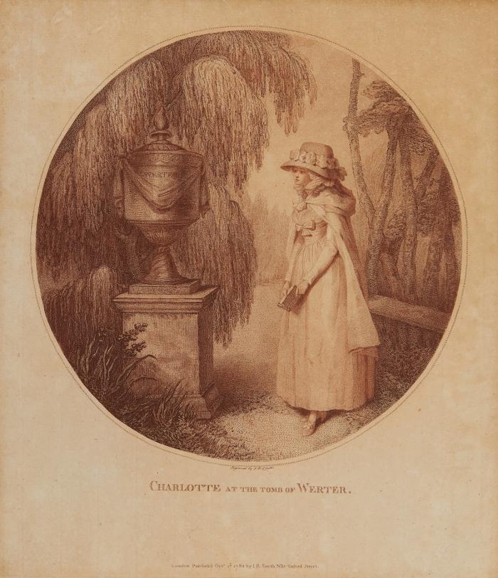 Charlotte at the tomb of Werter.