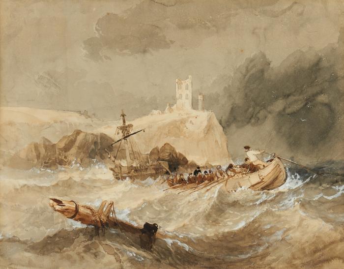 Coming to the rescue of a brig off Tynemouth.
