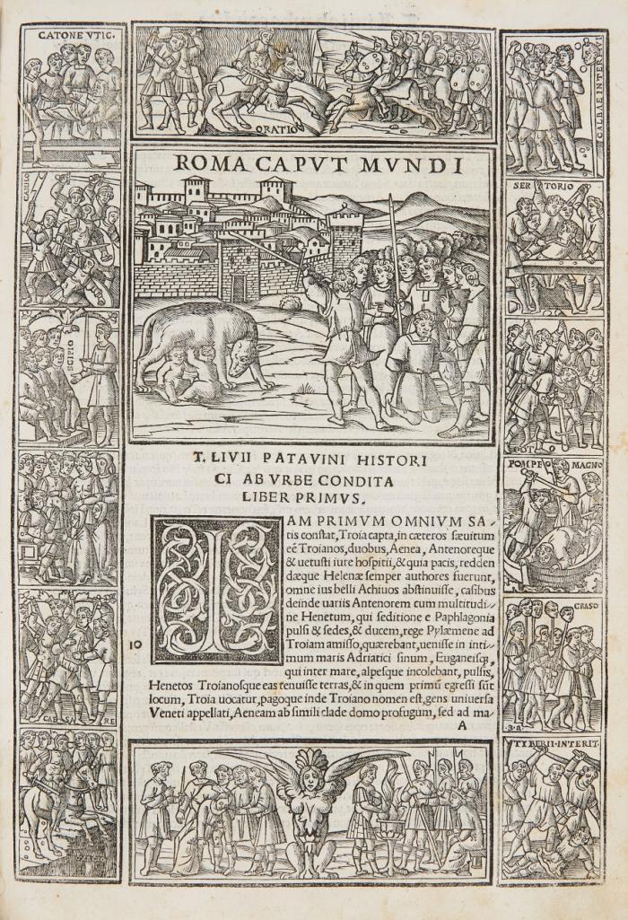 (Decades) duobus libris auctus: cum L. Flori Epitome. Addito indice copioso: & Leonardo Aretino de primo bello punico. Ac imaginibus res gestas experimentibus.
