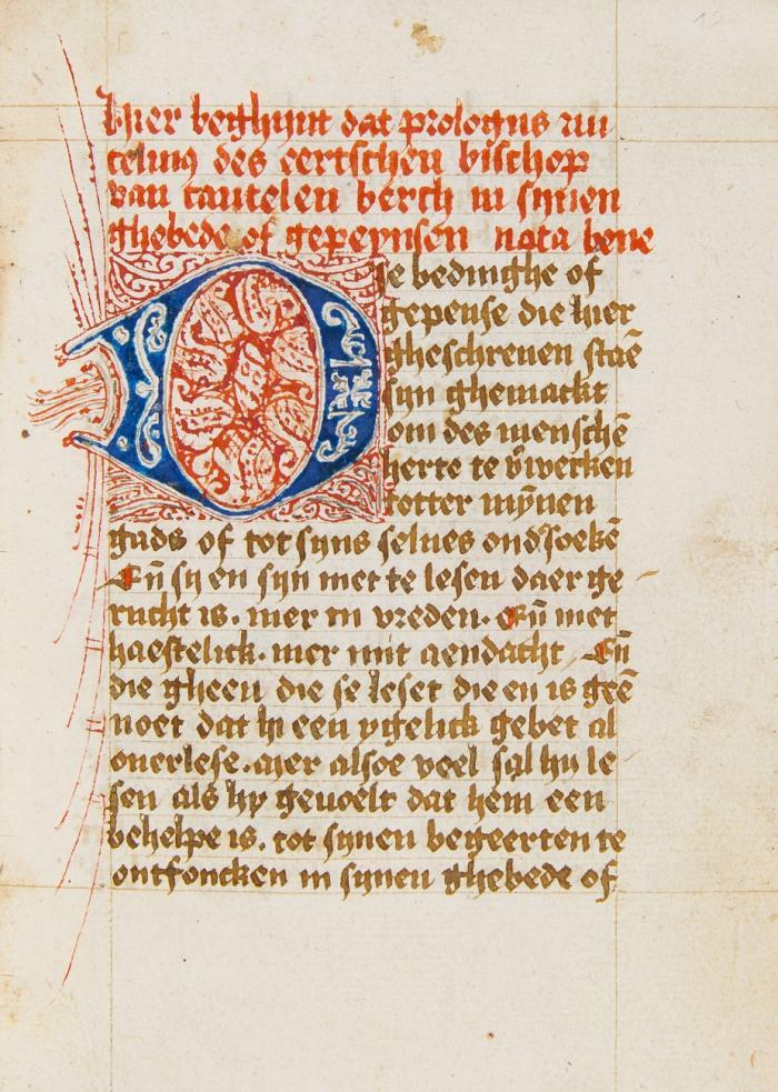Theologische Sammelhandschrift in Mittelniederländisch. Niederrhein, Ende 15. Jahrhundert.
Handschrift auf Papier.