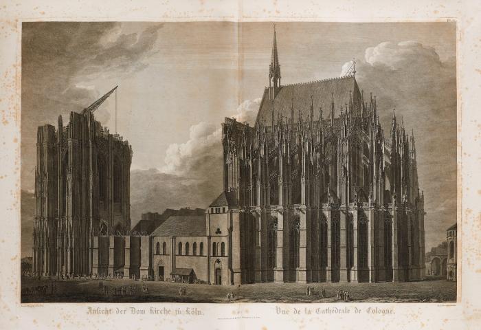Ansichten, Risse und einzelne Theile des Doms von Köln, mit Ergänzungen nach dem Entwurf des Meisters, nebst Untersuchungen über die alte Kirchen-Baukunst und vergleichenden Tafeln der vorzüglichsten Denkmale.