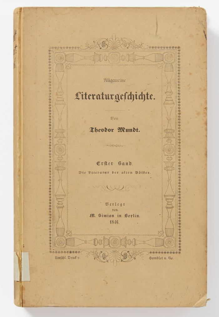 Allgemeine Literaturgeschichte. 3 Bde.