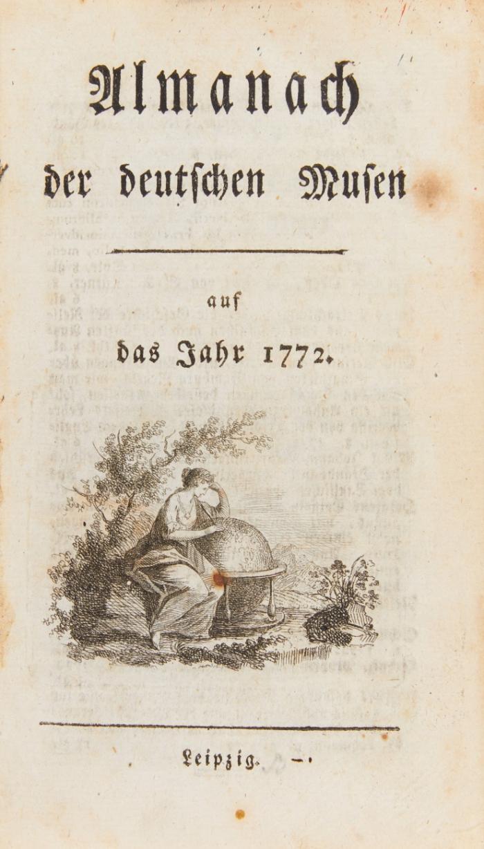 Almanach der deutschen Musen auf das Jahr 1772 (... auf das Jahr 1773).   2 Jahrgänge in 1 Bd.