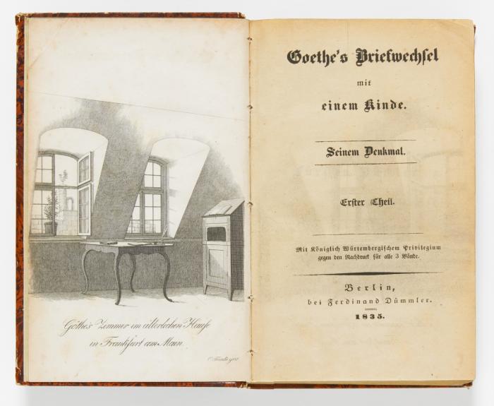 Goethe's Briefwechsel mit einem Kinde. Seinem Denkmal. / Tagebuch. 3 Bde.