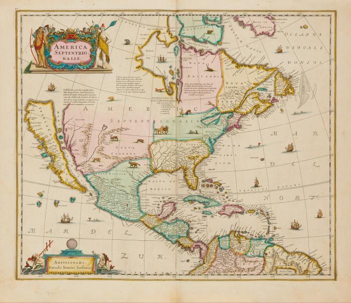 Nordamerika. America septentrionalis, mit figürlicher Kartusche.