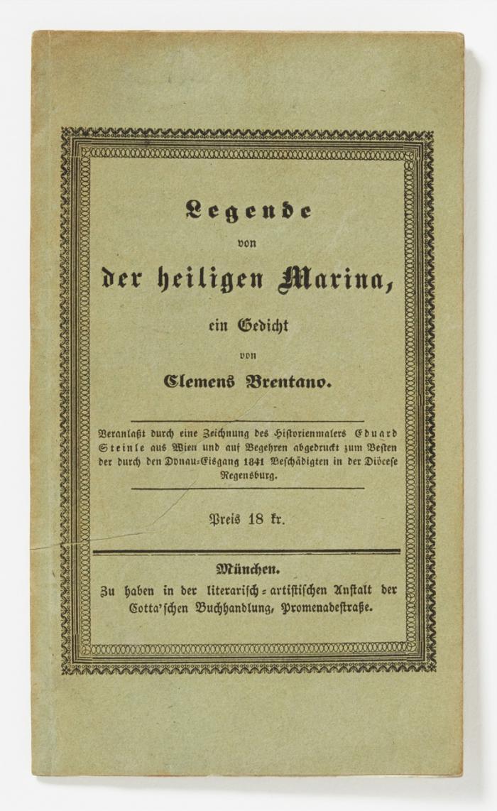 Legende von der heiligen Marina, ein Gedicht von Clemens Brentano.