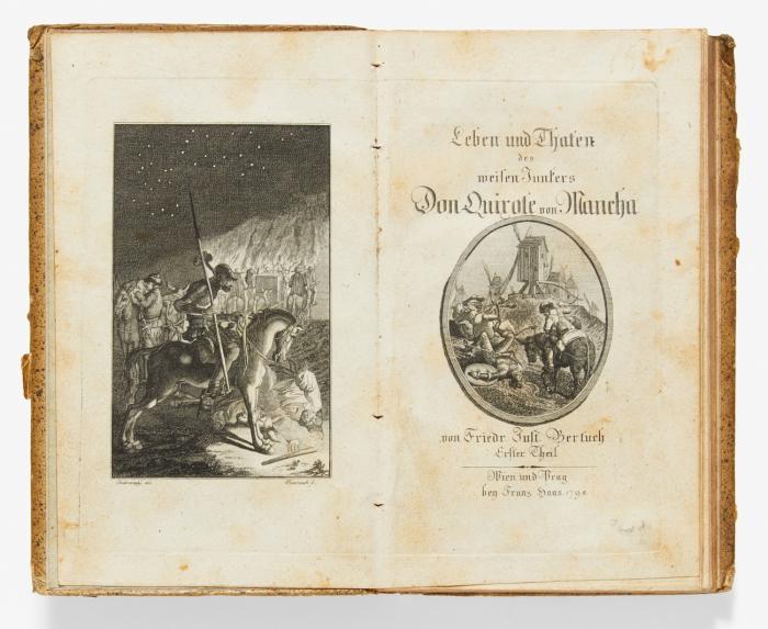 Leben und Thaten des weisen Junkers Don Quixote von Mancha. Übersetzt v. F. J. Bertuch. 6 Bde.