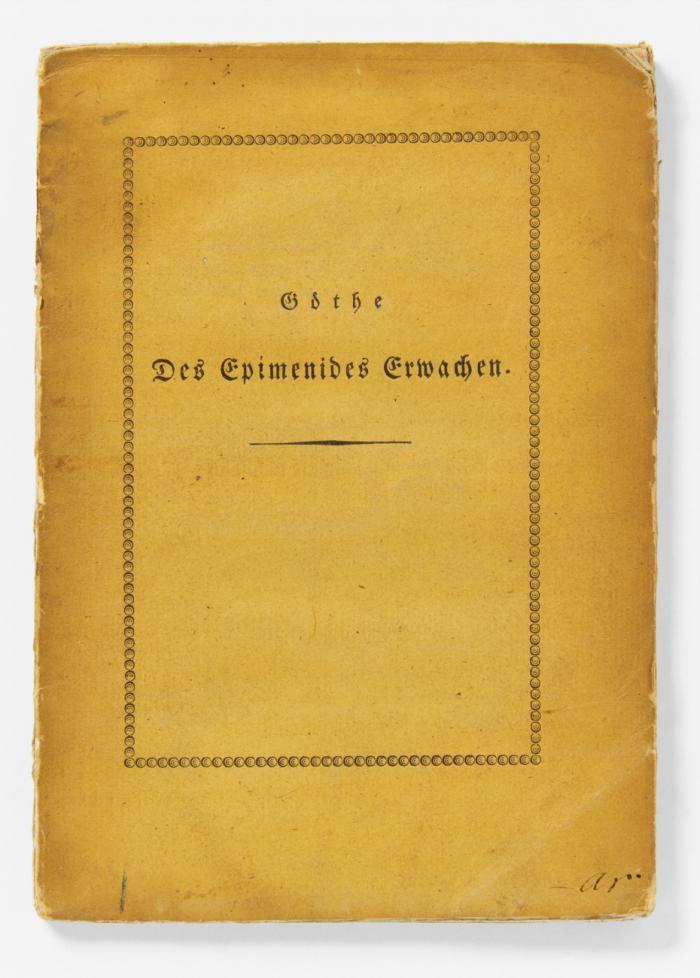 Des Epimenides Erwachen. Ein Festspiel.