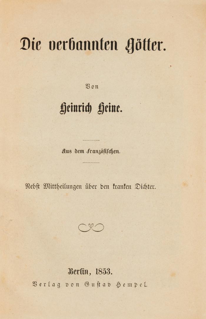 Die verbannten Götter. Aus dem Französischen.