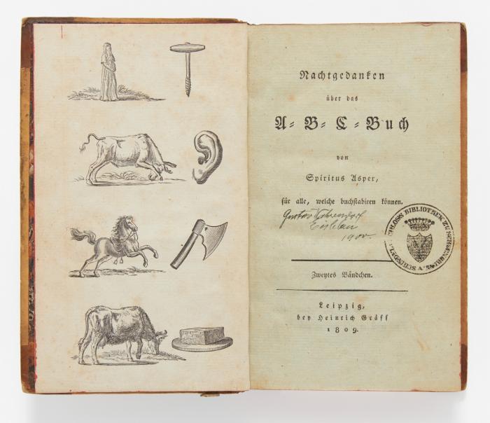 Nachtgedanken über das A-B-C-Buch von Spiritus Asper, für alle, welche buchstabiern können. 2 Bde.