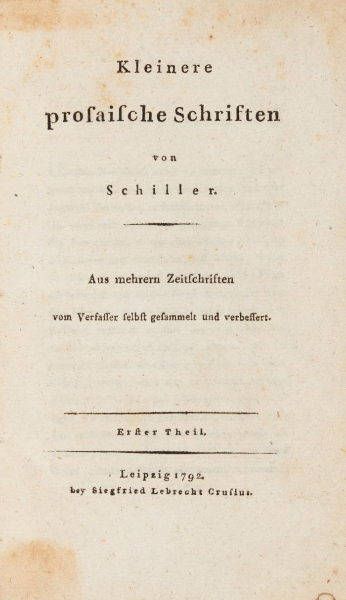 Kleinere prosaische Schriften. Aus mehrern Zeitschriften vom Verfasser selbst gesammelt und verbessert. 4 Bde.