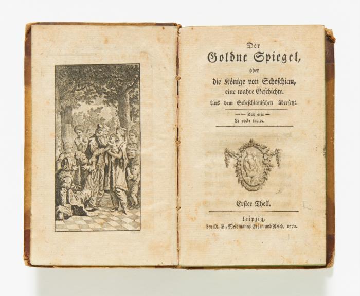 Der Goldne Spiegel, oder die Könige von Scheschian, eine wahre Geschichte. Aus dem Scheschianischen übersetzt. 4 Teile in 2 Bden.