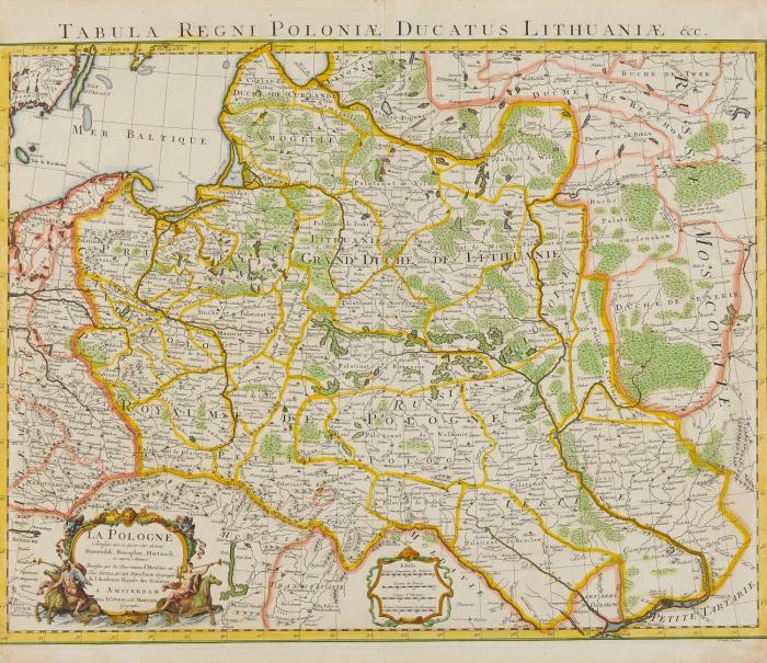 Polen. La Pologne ... Tabula Regni Poloniae Ducatus Lithuaniae &c. / Schlesien. Sups. et Inferioris Ducatus Silesiae ...