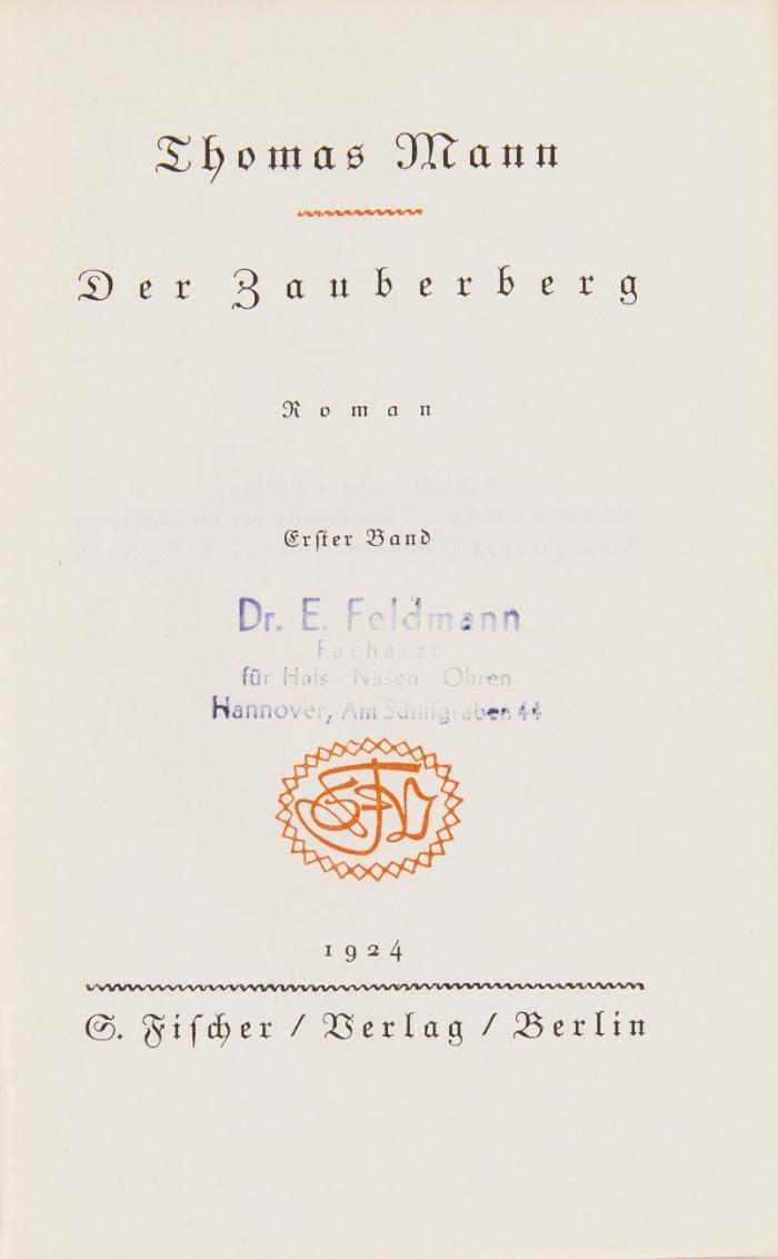Der Zauberberg. Roman. 2 Bde.