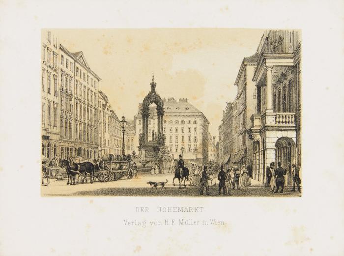 [Wien.Album der schönsten Ansichten]. Daraus 18 (von 42) getönten lithogr. Ansichtstafeln.