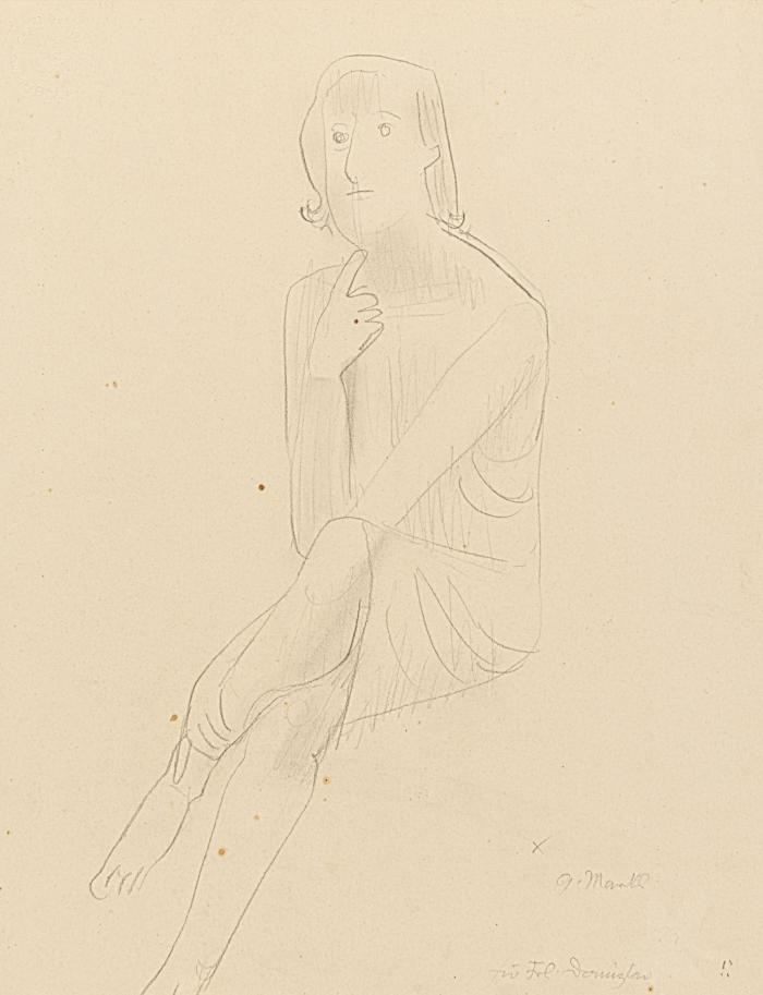 SITZENDE WEIBLICHE FIGUR