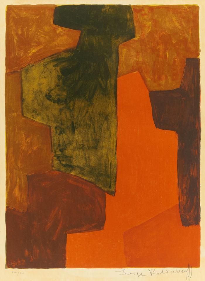 KOMPOSITION IN ORANGE UND GRÜN