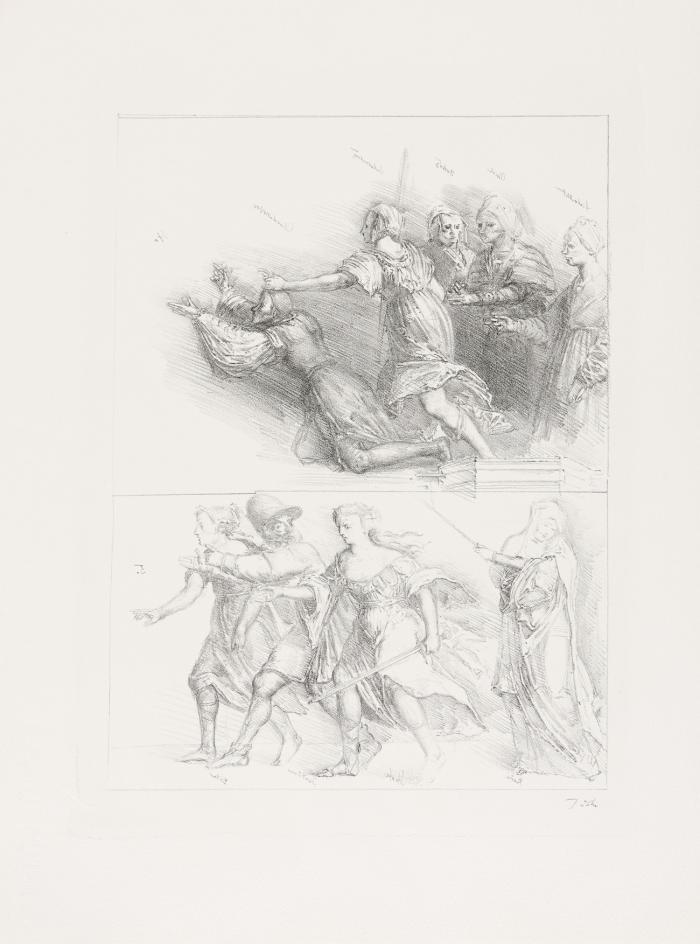 STUDIE ZU TRIUMPHZUG DES KAISER MAXIMILIAN (NACH DÜRER) 1982 / VERLEUMDUNG DES APELLES (NACH DÜRER)