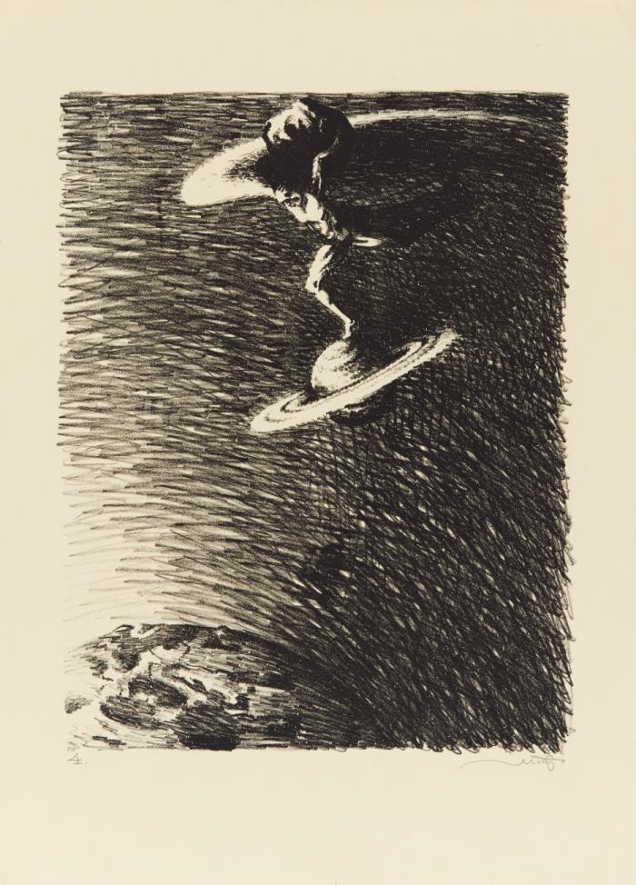Weltuntergang.  Zwölf Original-Lithographien und lithographiertes Titelblatt mit einem Einleitungssonett des Künstlers.