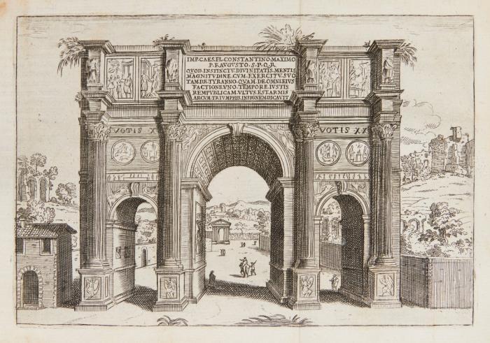 Descrizione di Roma antica formata nuovamente con le autorità di Bartolomeo Marliani, Onofrio Panvinio, Alessandro Donati, e Famiano Nardini, e d'altri celebri scrittori antichi, & antiquarii moderni ... (Ed. Filippo Rossi).