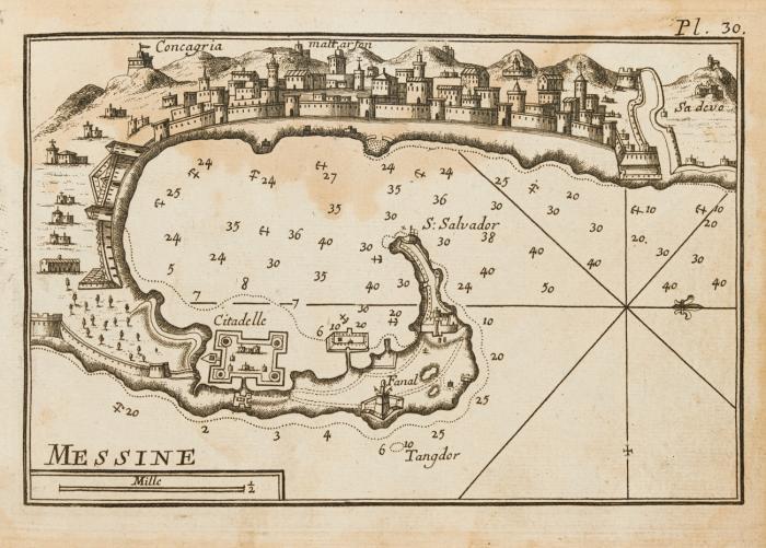 Receuil Des Principaux Plans, des Ports, et Rades de la Mer Mediteranée Estraits. de ma. Carte en Douze Feuilles.
