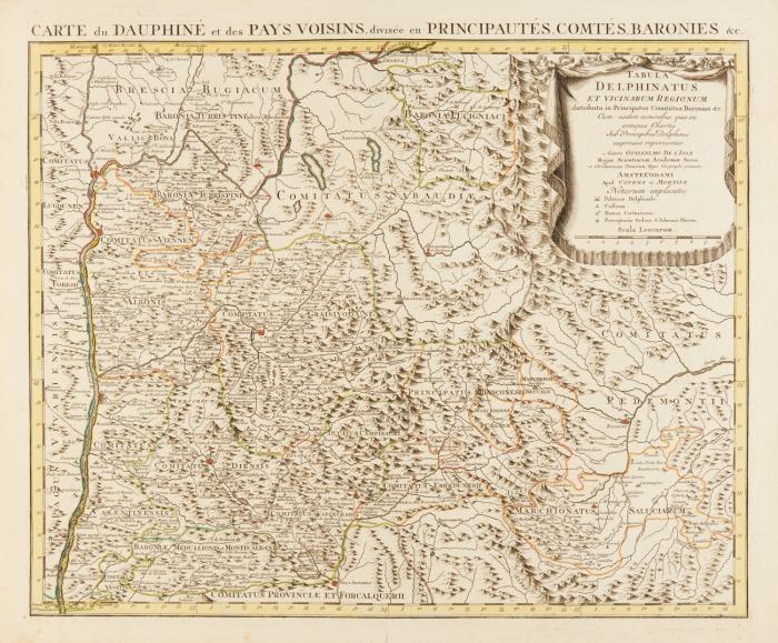 Frankreich. Sammlung von 24 kolorierten Kupferstichkarten von Guillaume de l'Isle (23) und F. de Wit (1) bei J. Covens & C. Mortier, Amsterdam, uu 1730/50.