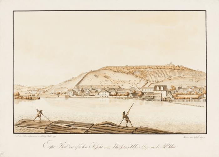 Prag. - 7 kolorierte Radierungen auf Bütten von Joseph Gregory nach Ludwig Kohl, datiert 1792 bis 1794.