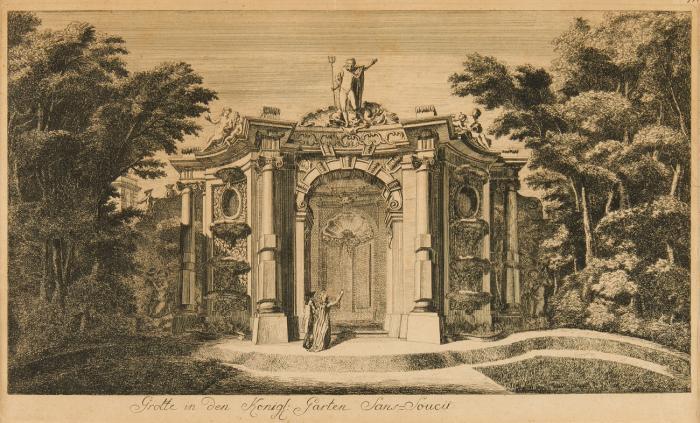 Potsdam, - Grotte in den Königl. Garten Sans-Souci.