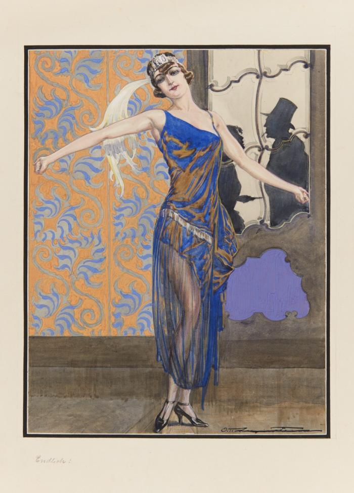 Galantes, Erotika, Karikaturen. Sammlung von 25 Blatt Zeichnungen der 1920er Jahre.