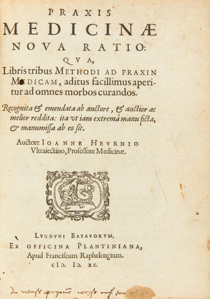 Praxis medicinae nova ratio: Qua, libris tribus methodi ad praxin medicam, aditus facillimus aperitur ad omnes morbos curandos.