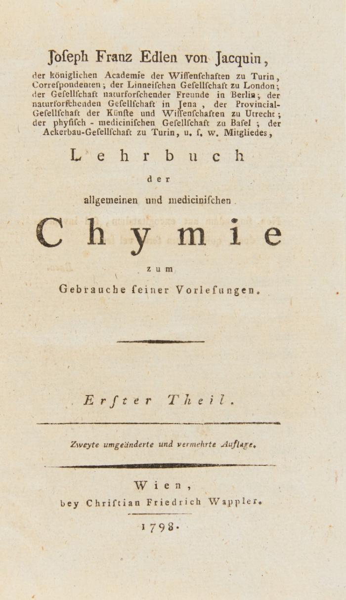 Lehrbuch der allgemeinen und medicinischen Chymie. 2 Bde.