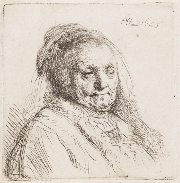 Brustbild der Mutter Rembrandts.