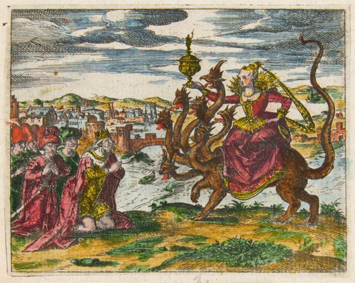 Biblia sacra Vulgatae editionis Sixti V. Pont. Max. iussu recognita et Clementis VIII auctoritate edita. Nunc autem CXXXX figuris noviter inventis & in aes incisis illustrata a de Bry¨. 3 Tle. in 2 Bden.