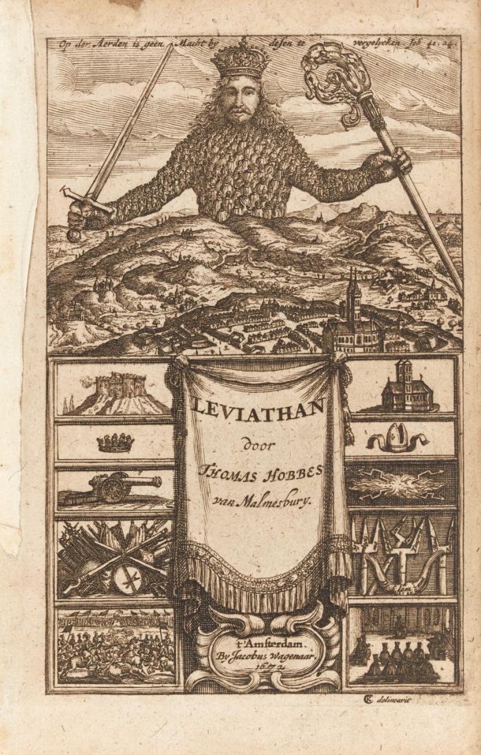 Leviathan: of van de stoffe, gedaente, ende magt van de kerckelycke ende wereltlycke regeeringe.