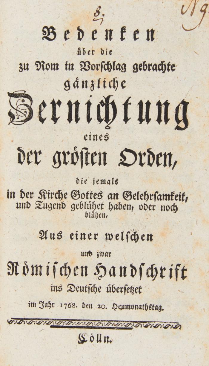 Sammelband mit 10 Kleinschriftenschriften gegen den Jesuitenorden.