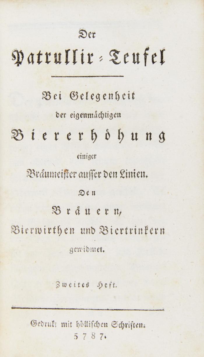 Der Patrullir-Teufel. 2 Hefte in 1 Bd.