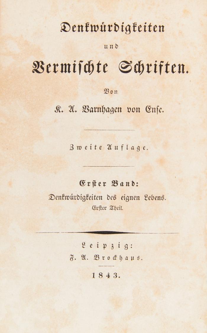 Denkwürdigkeiten und vermischte Schriften. 2. Aufl. 9 Bde.